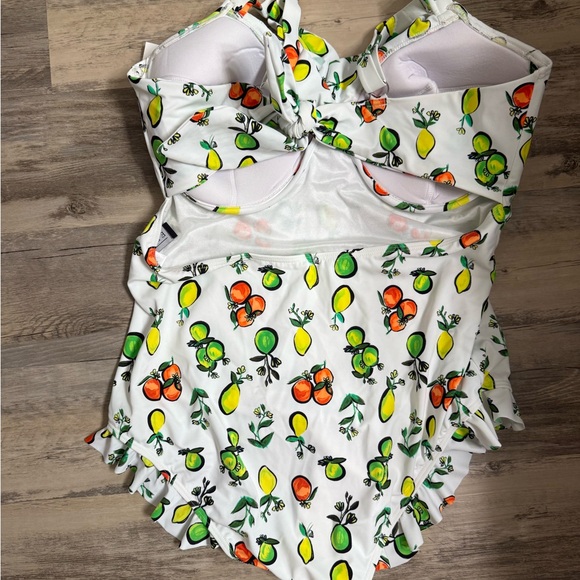 NWT Eloquii Fruit Print One-Piece Swimsuit - Picture 2 of 2